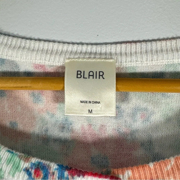 Blair Bright Floral Lightweight Button Cardigan Women's Size Medium - Picture 5 of 8